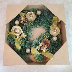 Christmas decoration centerpieces and candle holders